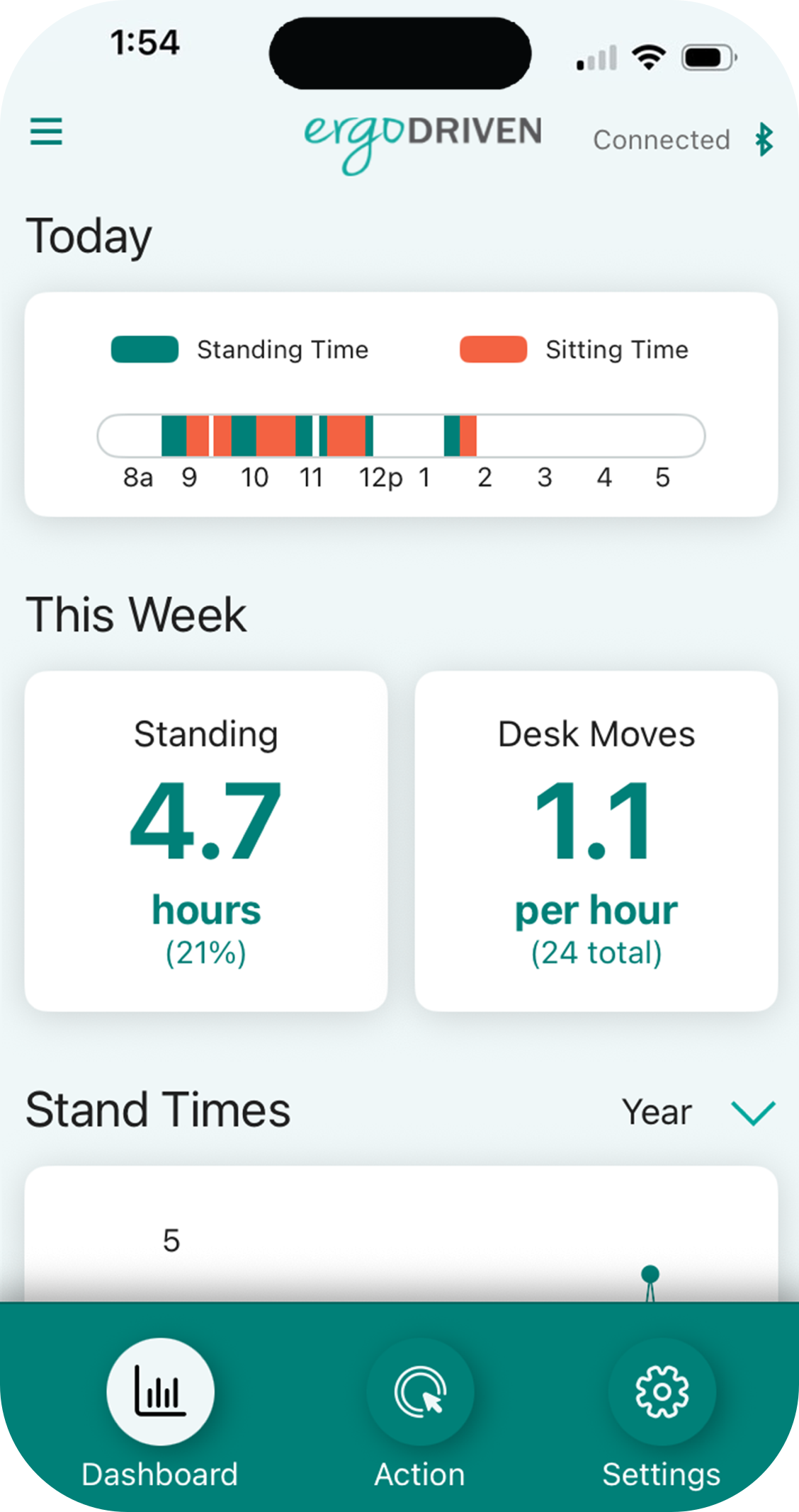 Ergodriven's official iOS app, first App Store screenshot.
